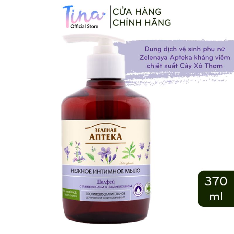 Dung Dịch Vệ Sinh Phụ Nữ Zelenaya Apteka Chiết Xuất Cây Xô Thơm 370ml - TN046