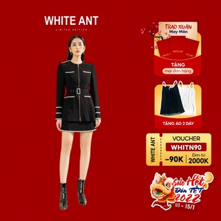 Áo Khoác Blazer Công Sở Nữ WHITE ANT HEULWEN VEST Cổ Tròn Kèm Đai Eo Điệu Đà, Chất Liệu Cao Cấp Chống Xù 180500037