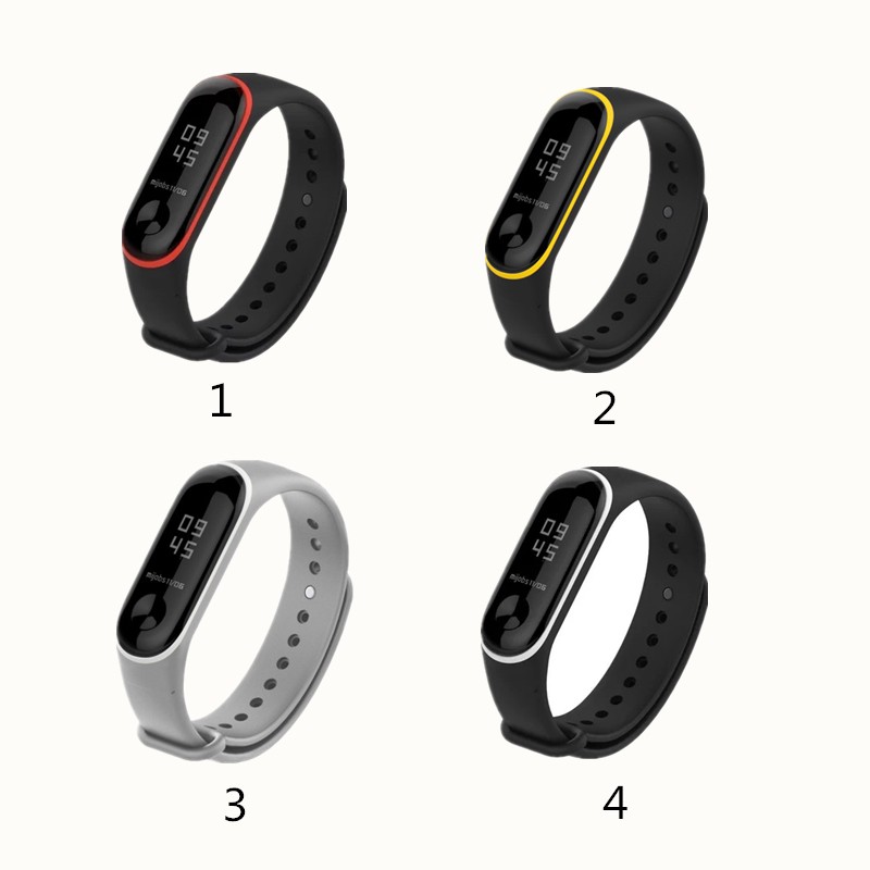 Dây đeo silicon hai màu for Xiaomi Mi Band 3