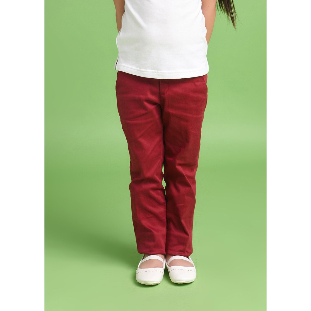 Quần kaki dài bé gái đỏ từ 9kg - 35kg để đi chơi  QDG004 - JADINY