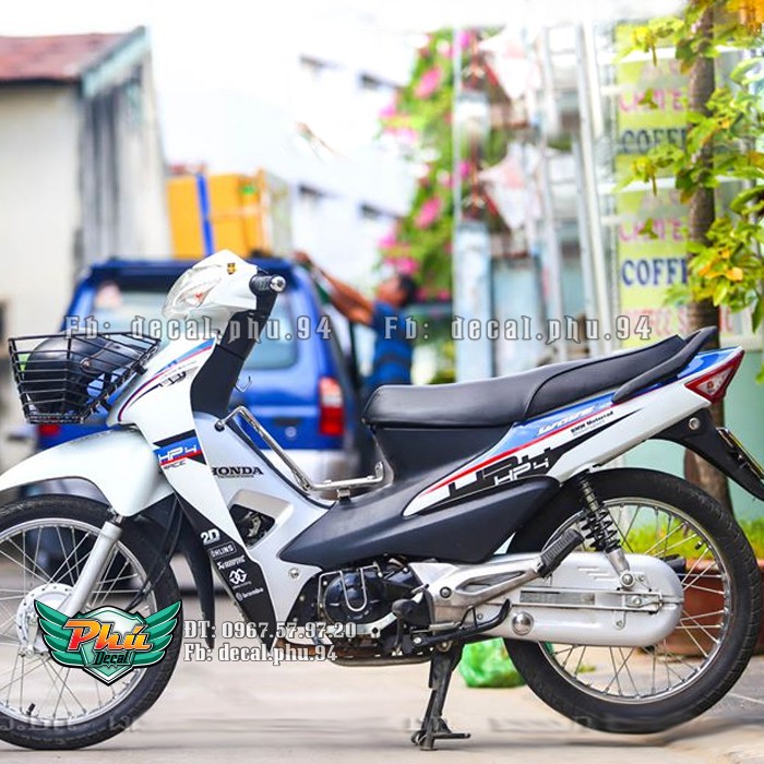 Tem rời Wave A 100cc HP4 trắng (V)