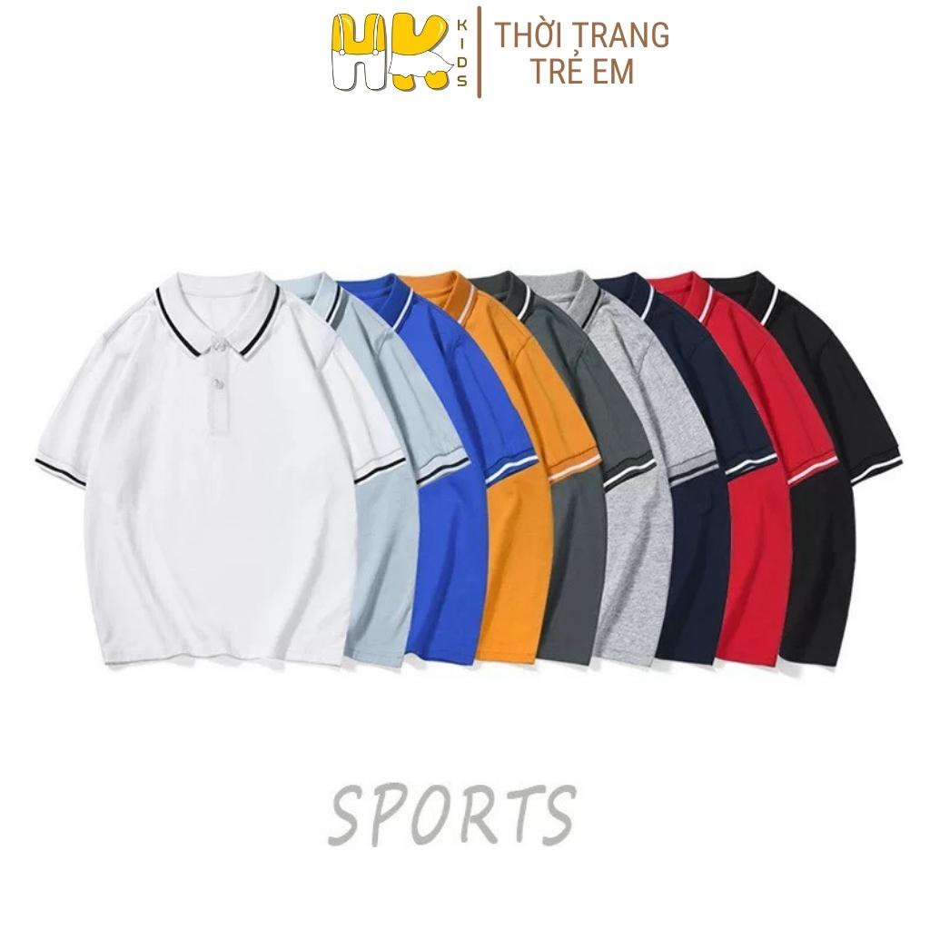 Áo thun polo AKL tay ngắn màu sắc trơn thời trang mùa hè dành cho bé trai từ 4 đến 15 tuổi - HK KIDS (mã 2110)