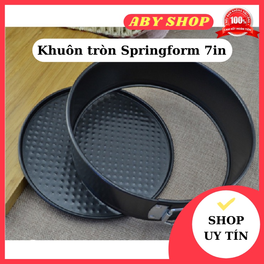 Khuôn tròn Springform ⚡ HÀNG CAO CẤP ⚡ khuôn tròn khóa chốt mở hông đáy rời chống dính