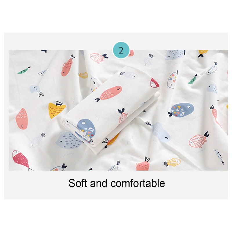 Chăn Quấn Em Bé Bằng Cotton Mềm Mại In Họa Tiết Hoạt Hình Dễ Thương