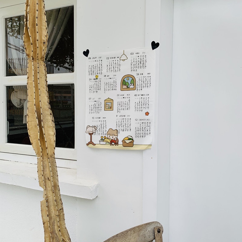 Lịch vải treo tường decor phòng dễ thương năm 2022 Teddy Bears store