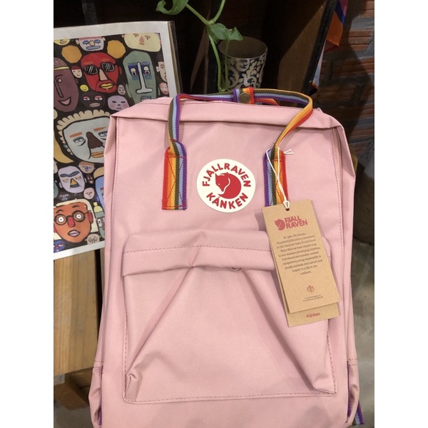 Balo Kanken Classic Hồng Quai Cầu Vồng