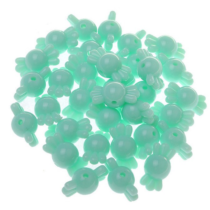 Set 20 Hạt Nhựa Acrylic Nhiều Màu Sắc 10x16mm Làm Trang Sức Thủ Công