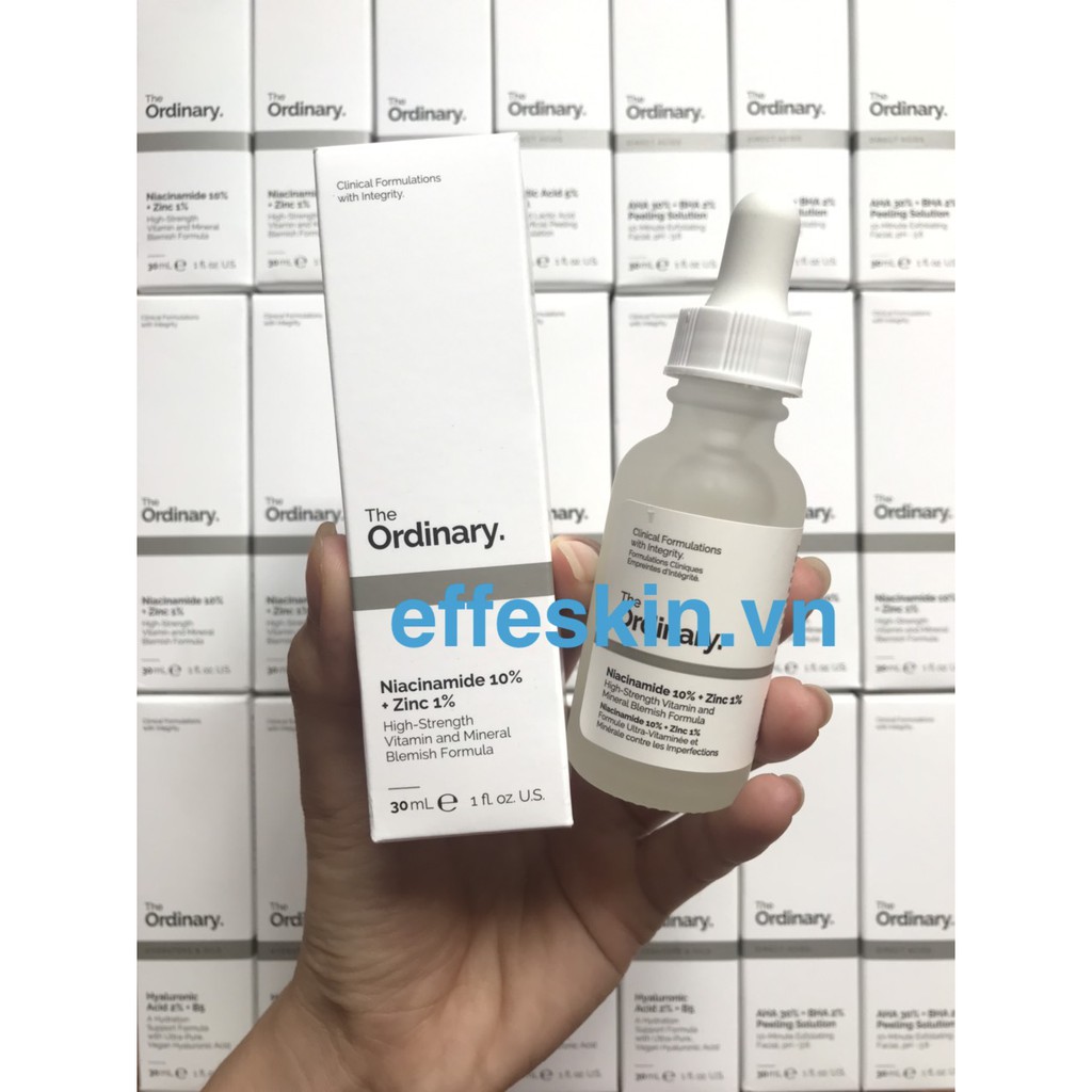 Combo The Ordinary Niacinamide 10%+Zinc 1% và Toner Dears Klairs Supple Preparation Không mùi EFFESKIN