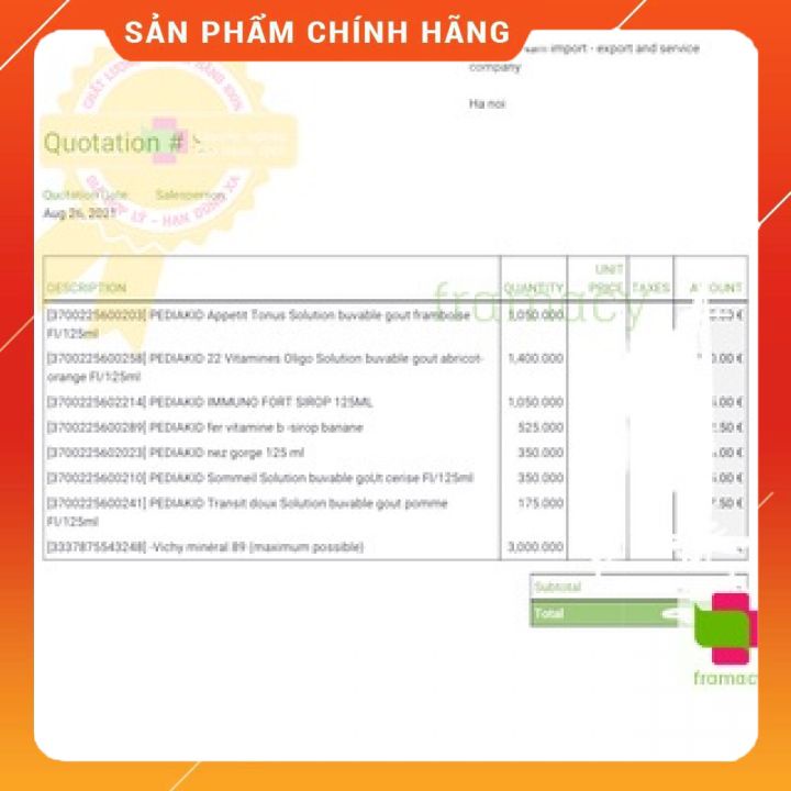Pediakid 22 Vitamins & Minerals, Pháp  bổ sung 22 vitamin và khoáng chất cho trẻ từ 6 tháng tuổi