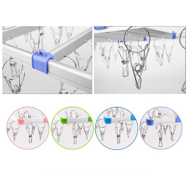 Móc chùm,móc dù treo quần áo 28 kẹp và 24 kẹp