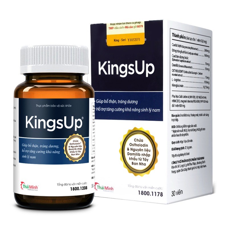 Kingsup - tăng cường sinh lý nam - Hộp 30 viên