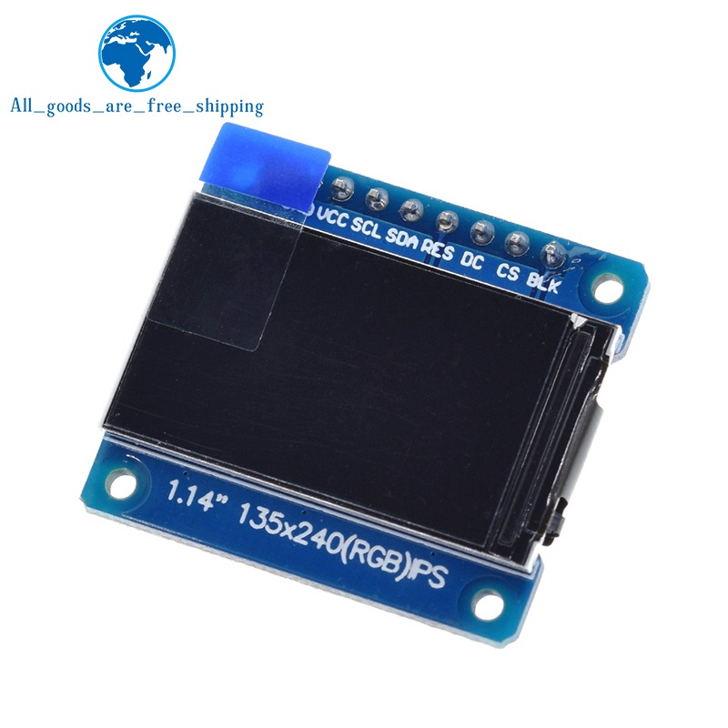 1 Màn Hình TFT Màu Sắc HD IPS 1.14 inch 3.3V 8PIN ST7789 IC 135*240