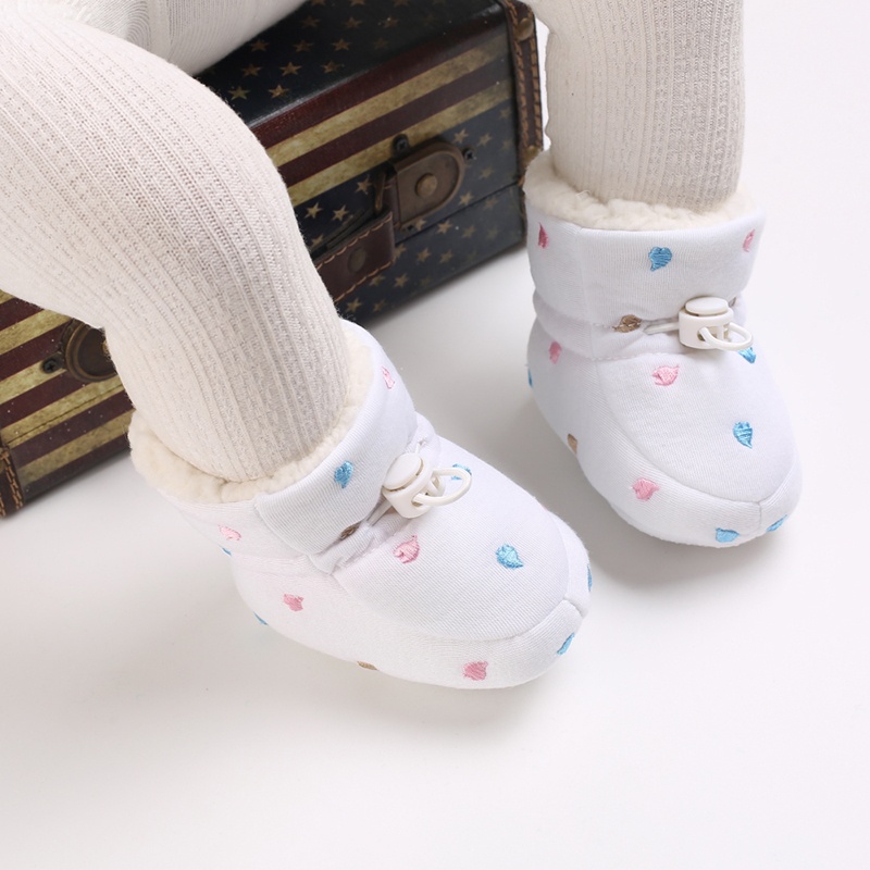 Giày Bốt Giữ Ấm Mùa Đông In Họa Tiết Gấu Hoạt Hình Dễ Thương Cho Bé Sơ Sinh
