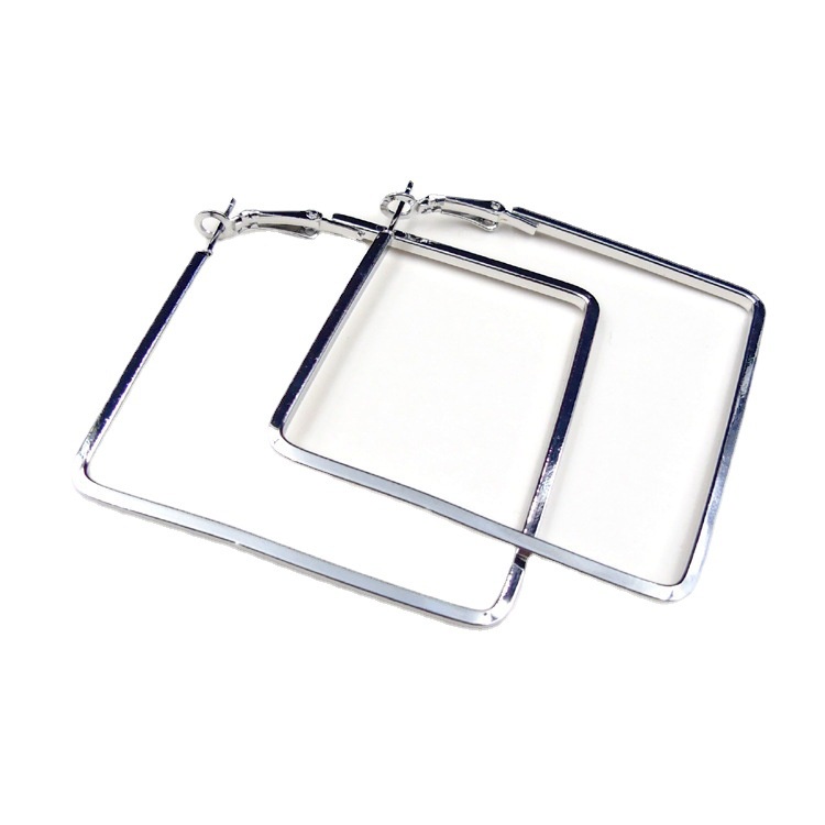 1 Đôi Khuyên Tai Nữ Hình Vuông Cỡ Lớn Thời Trang