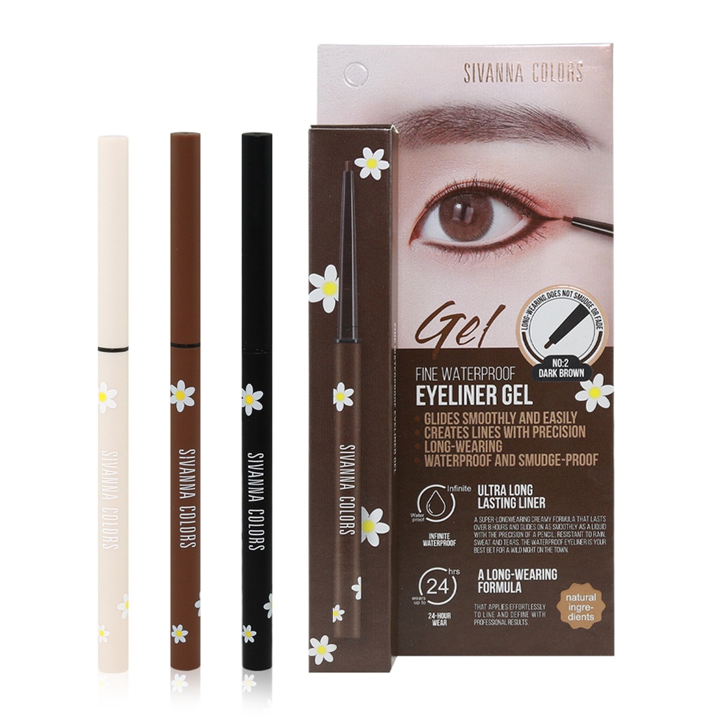 Chì Kẻ Mí Mắt Sivanna Fine Waterproof Eyeliner Gel HF772 - Bút Chì Kẻ Mí Mắt Chống Thấm Nước Dạng Gel Sivanna