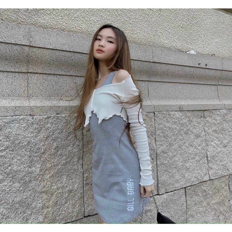 ĐẦM XÁM KÈM KHOÁC