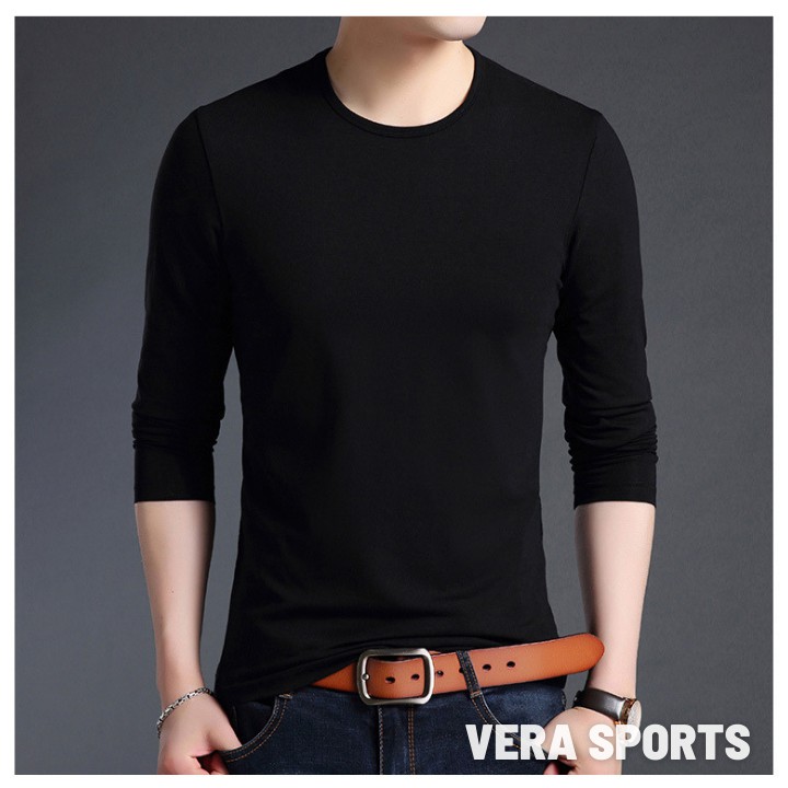 Áo thu đông nam dài tay, chất cotton co giãn, giữ nhiệt cơ thể, dáng ôm cao cấp | BigBuy360 - bigbuy360.vn
