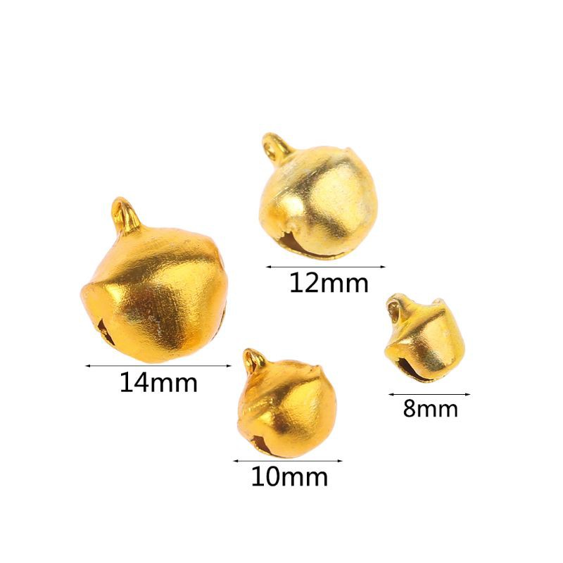 CHARMS Set 100 Chuông Mini Bằng Nhôm Nhiều Màu Sắc Dùng Để Trang Trí Cây Thông Giáng Sinh