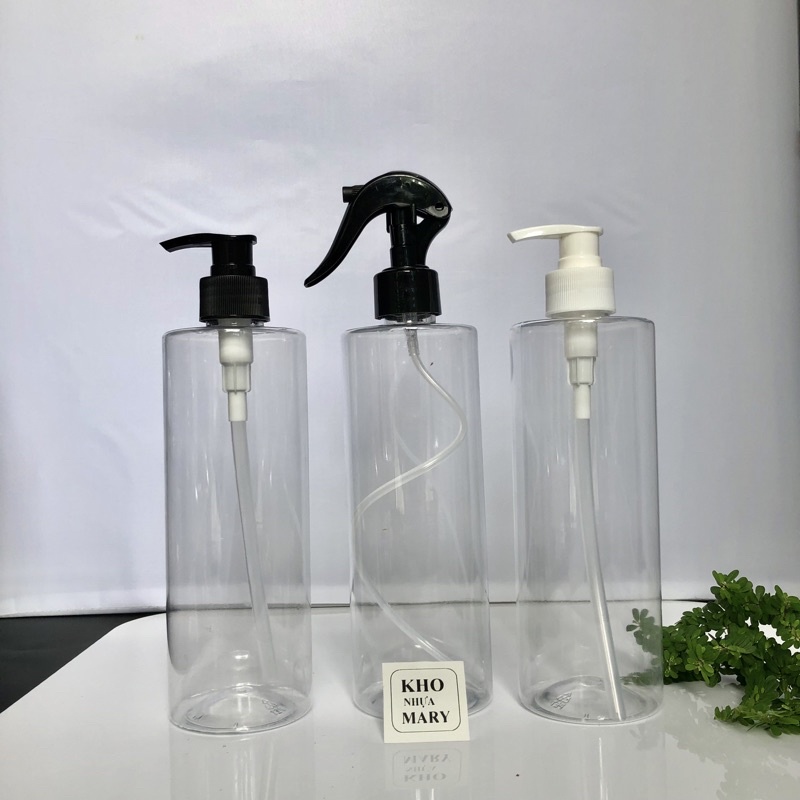 [chai lọ nắp xịt phun sương ] CHAI NHỰA XỊT NƯỚC TRONG SUỐT 500ml - BÌNH NHỰA LỚN xịt kính , xịt tóc bamber