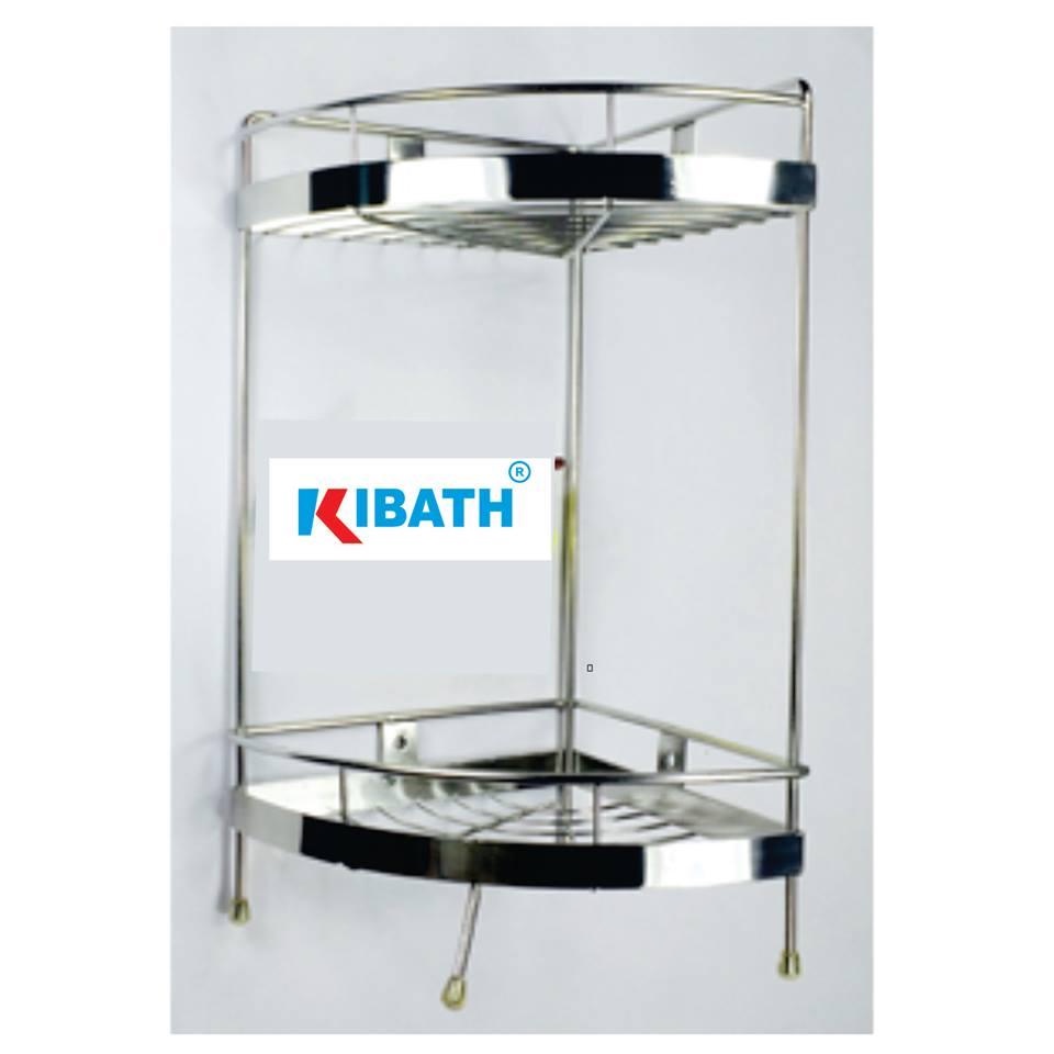 Kệ góc 2 tầng KIBATH Inox 304( 25x25)