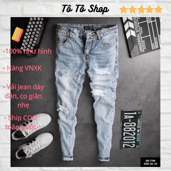 Quần Jean Nam Mẫu Mới ❤️FREESHIP❤️ Quần Bò Nam Chất Liệu Denim Cao Cấp Thời Trang Chuẩn Hàng Shop Tô Tồ Shop - QJNTT40 | BigBuy360 - bigbuy360.vn