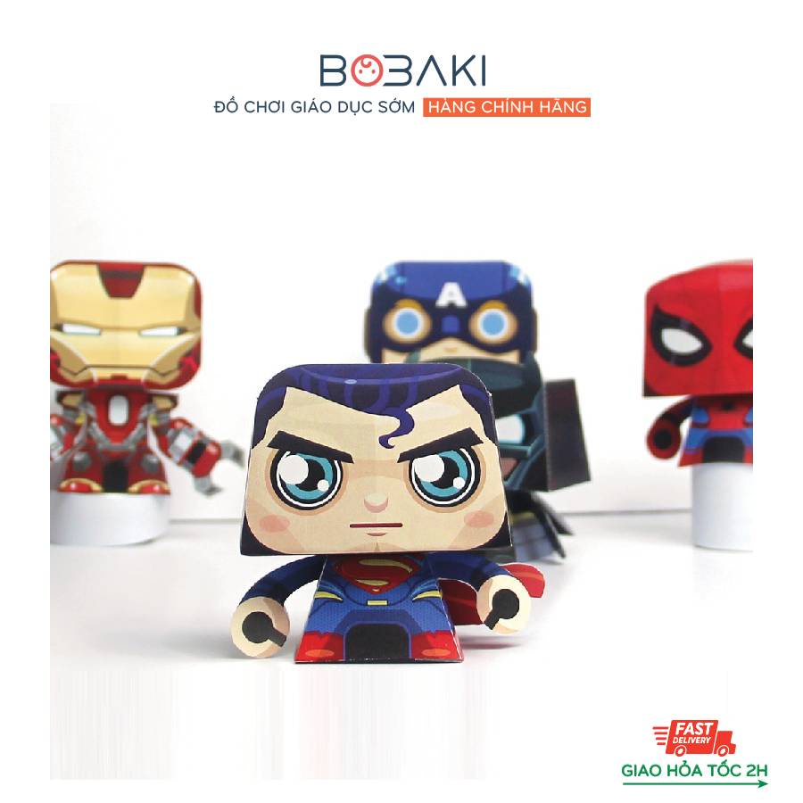 Bộ gấp giấy mô hình 3D đồ chơi cho bé phát triển kỹ năng Thương Hiệu BOBAKI