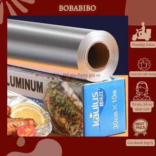 Cuộn Giấy Bạc Nướng Nồi Chiên Không Dầu Lò Nướng Nấu Ăn Nướng Thịt Bảo Quản Thực Phẩm KAULUS 10m x 30cm Bobabibo