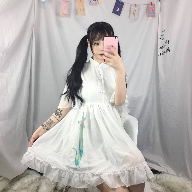 [CÓ SẴN] Đầm Lolita Hoa Huệ Tây Dáng Xoè(có video) | BigBuy360 - bigbuy360.vn