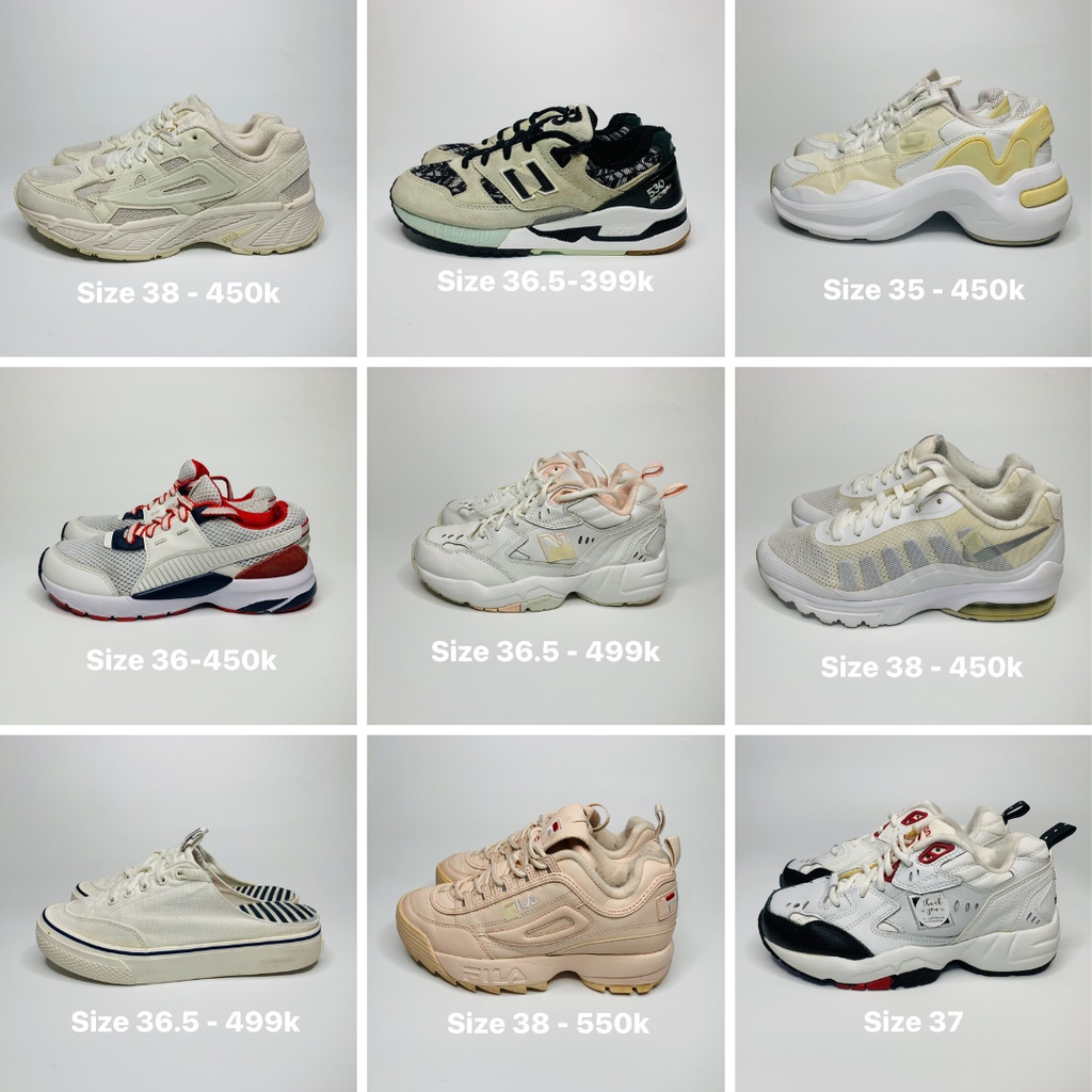 Giày đế độn 2hand, giày đế độn NB cao 4-5cm siêu xinh, tôn dáng