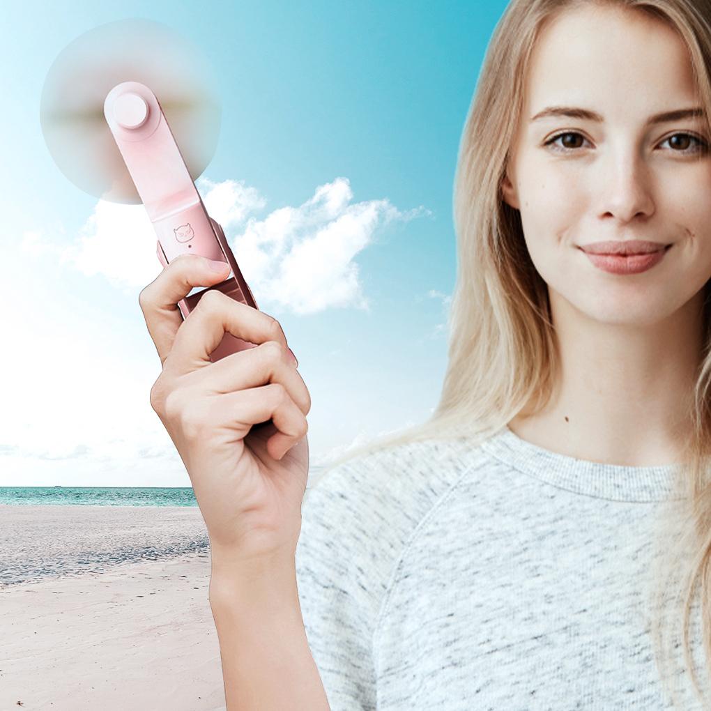 Quạt Làm Mát Cầm Tay 1500mAh Có Thể Gấp Gọn Dễ Thương Có Thể Sạc Lại