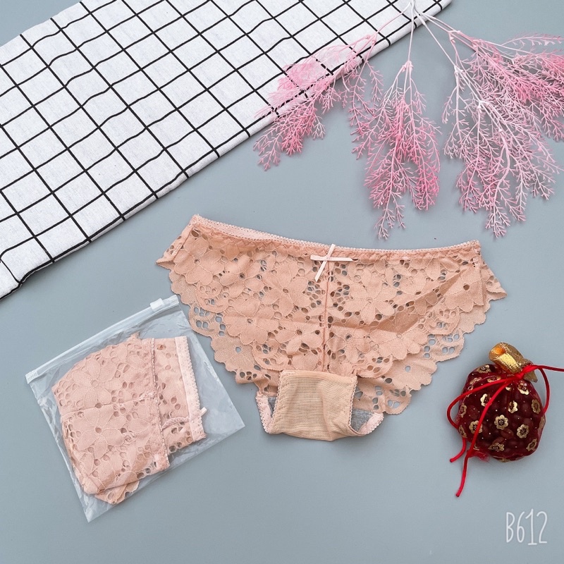 Quần lót ren cắt laze sexy cao cấp kèm túi zip