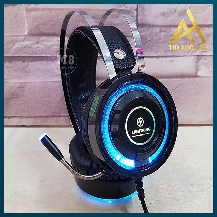 Tai Nghe Gaming Có Dây Headphone Chụp Tai LIGHTNING V6S LED 7 Màu - Tai Nghe Nhạc Máy Vi Tính Laptop Game Thủ Có Micro | WebRaoVat - webraovat.net.vn