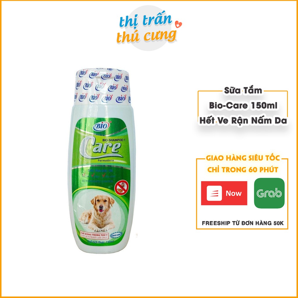 Sữa Tắm Bio Care Diệt Ve Rận, Bọ Chét, Khử Mùi Chó Mèo 150ml