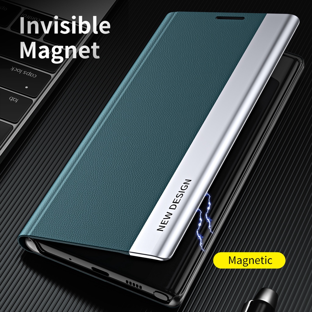 Ốp Điện Thoại Da Nắp Gập Từ Tính Sang Trọng Cho Samsung Galaxy A12 A22 A32 A42 4G 5G