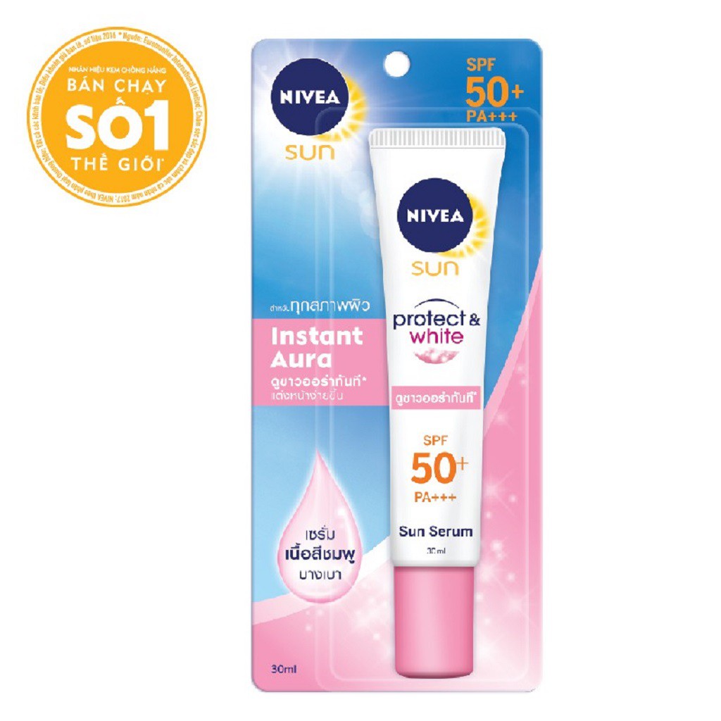 Tinh Chất Chống Nắng Và Trắng Da Tức Thì Nivea SFP50+ PA+++ 30ml (hồng) - 86014