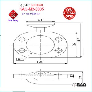 KỆ VÒNG ĐỂ LY BAO M3-3005