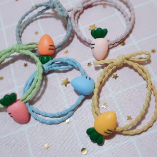 3 Thun Buộc Tóc Cột Tóc Củ Carot