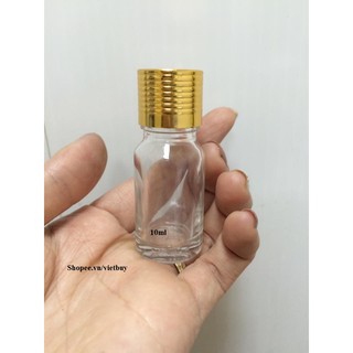 Chai thủy tinh trong nắp vặn 10ml