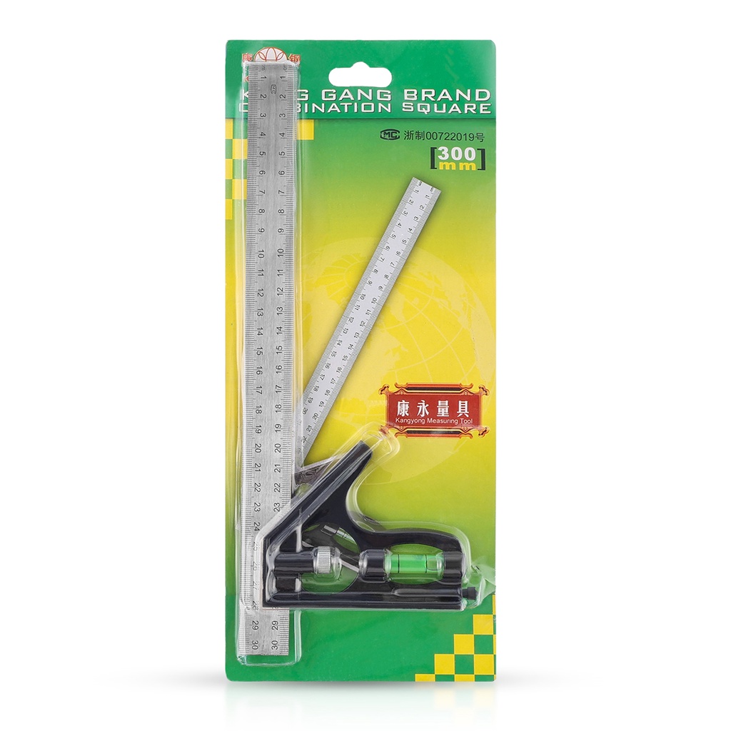 EKEZ Thước vuông kết hợp thước thủy 300mm