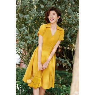 Váy vàng cổ đức AVA217VA- LEP'