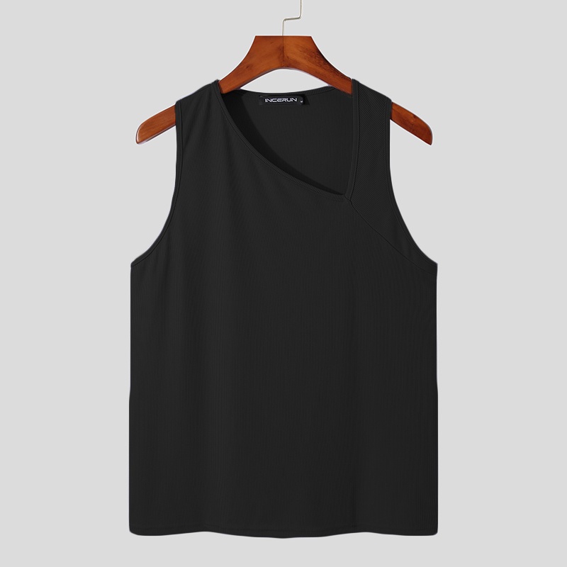 Áo thun ba lỗ màu sắc đơn giản cho nam