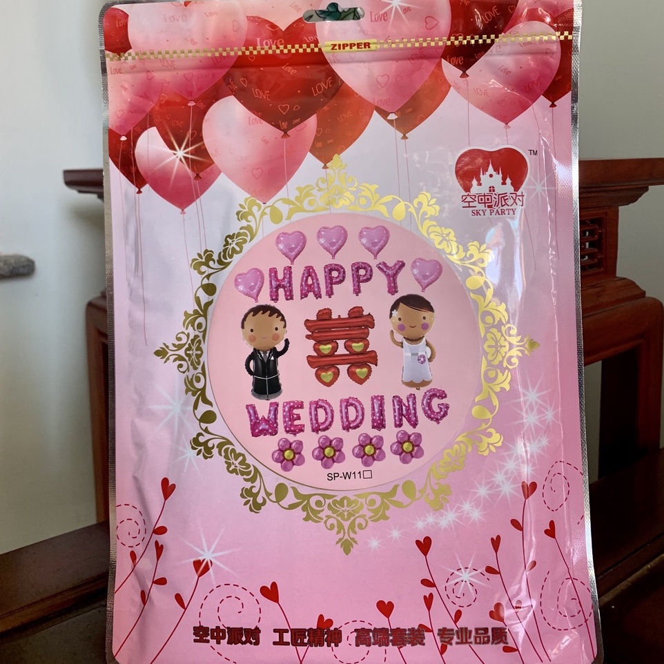 Set bóng Happy Weeding ♥️ GIÁ RẺ ♥️ trang trí phòng cưới