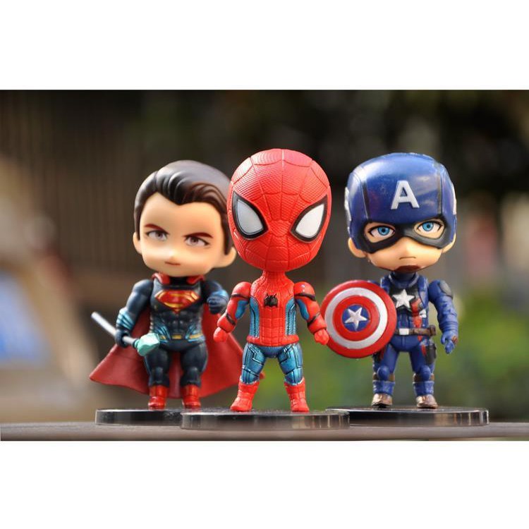 Mô hình biệt đội Siêu Anh Hùng (Set 6) Avenger Mavel phiên bản Chibi (Tặng chân đế)