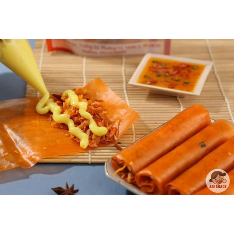 Bánh tráng bơ Abi có tuýp bơ béo ngậy, bánh tráng Abi, Abi food, Abi snack