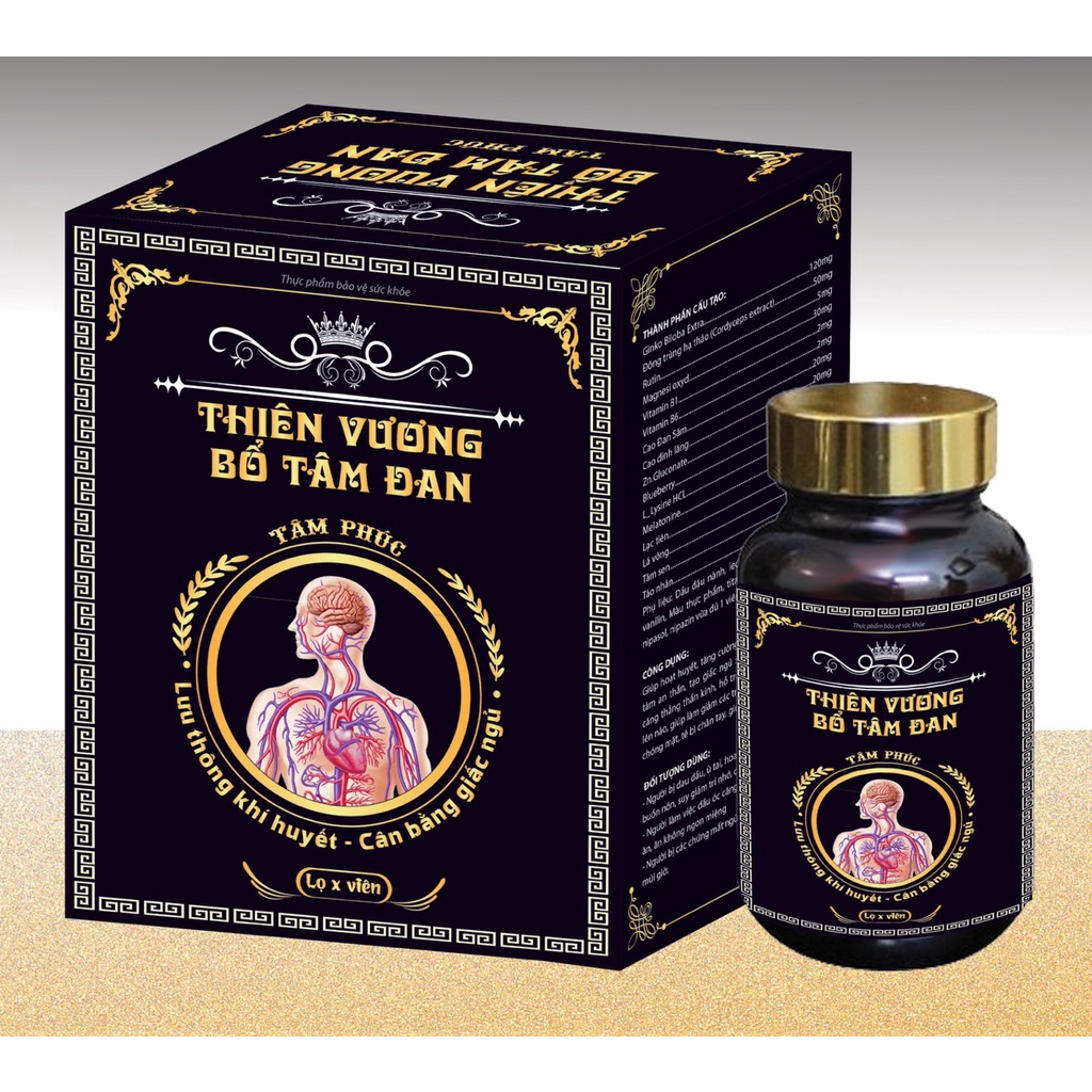 Viên Uống Thiên Vương Bổ Tâm Đan Giúp Hoạt Huyết, Tăng Cường Lưu Thông Máu, Giúp Dưỡng Tâm An Thần