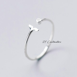 Nhẫn bạc Dolphin Nhẫn bạc Tiệm bạc 21Centimeters
