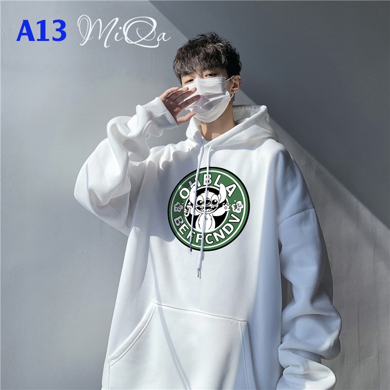 Áo Nỉ Bông Thời Trang UNISEX Hoạ Tiết Logo Stitch Cute 🍀/ HOODIE FREESIZE 💜MiQa 💜 #19 | BigBuy360 - bigbuy360.vn