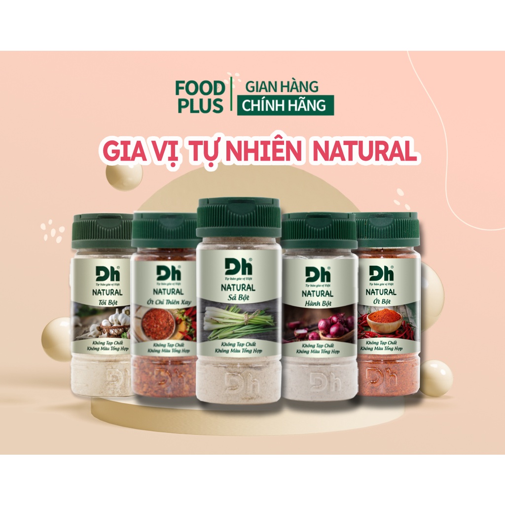 Gia vị bột nguyên chất Natural FoodPlus dùng chế biến thực phẩm (tỏi, hành, sả, nghê, quế, hồi,...)