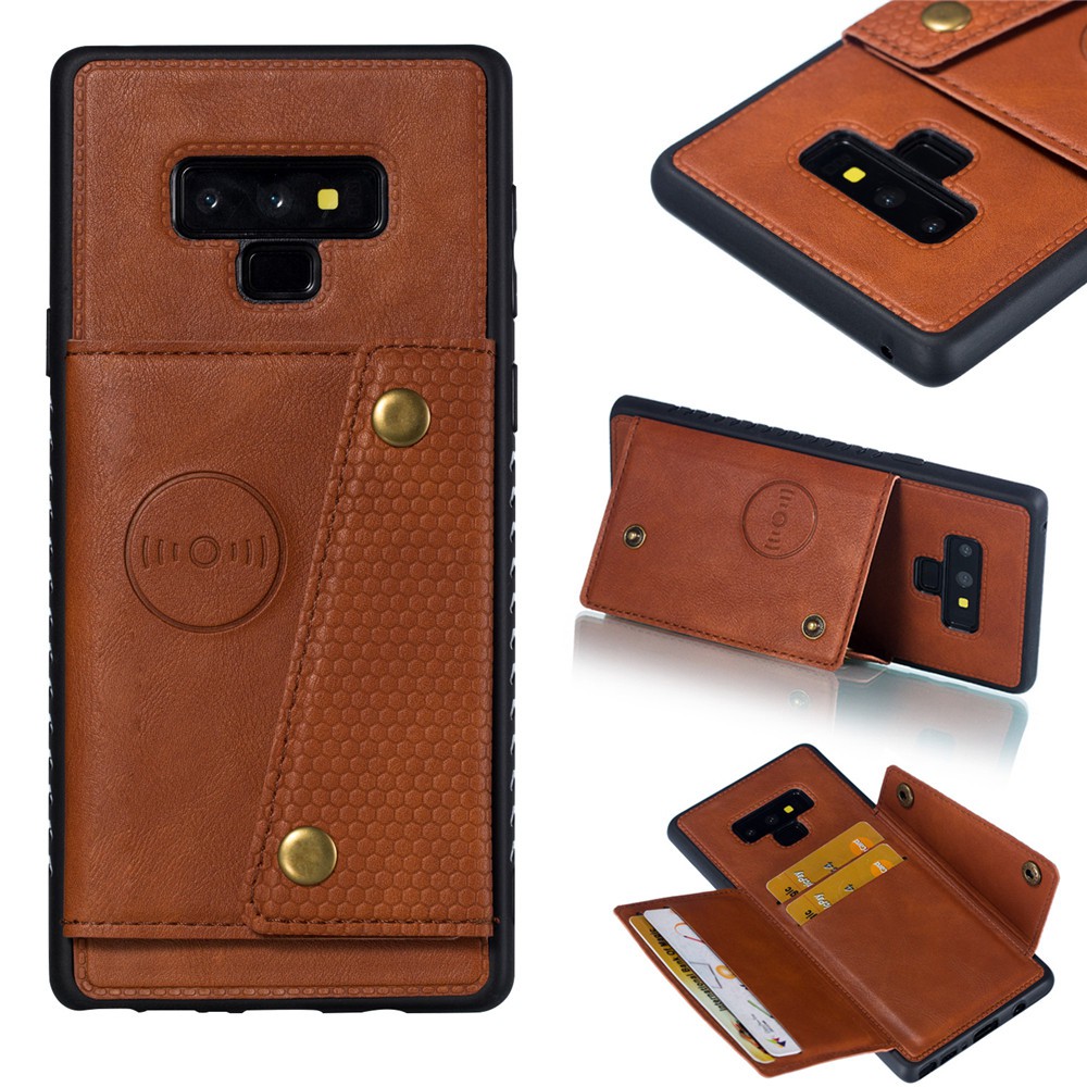 Bao da có ngăn đựng thẻ và giá đỡ nam châm tiện lợi cho xe ô tô dành cho Samsung Galaxy Note 9 | BigBuy360 - bigbuy360.vn