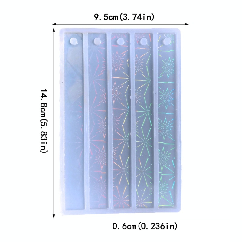 Khuôn Silicone Làm Đánh Dấu Trang Sức Nhựa Epoxy Hình Chữ Nhật